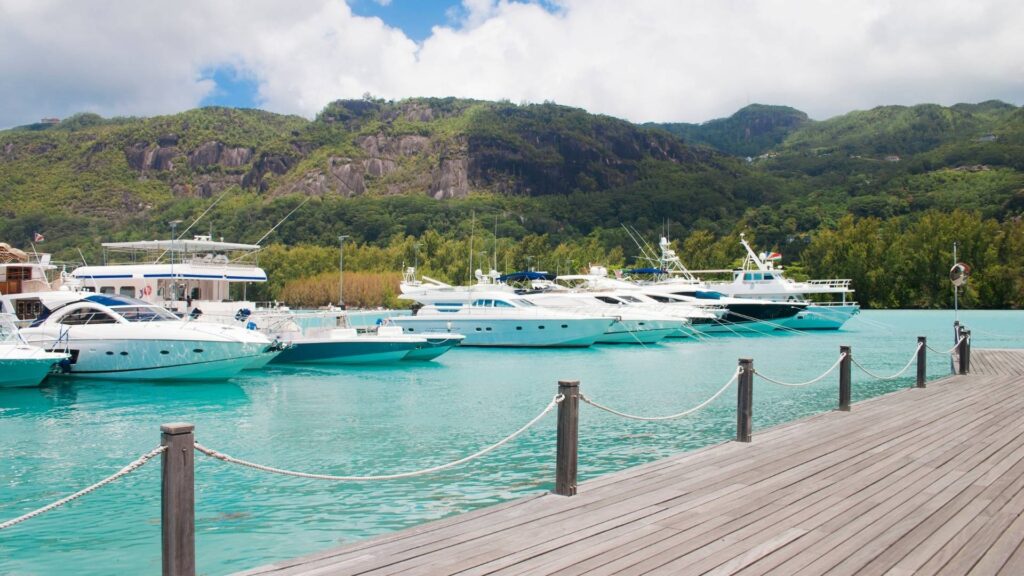 Boat Dock In Mahé Seychelles